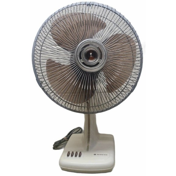 Vintage Sanyo 3 Speed Oscillating Electric CLEAN EF-12SP-1 - Picture 1 of 6